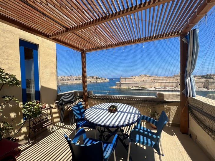 Property For Rent in Malta: Senglea Luxury furnished Townhouse with sea views - Malta Luxury Homes